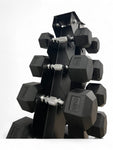 2.5–20kg Hex Dumbbell Set with Vertical Rack – 6 Pairs Free Weights