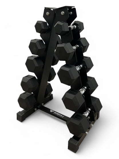 Shehaj Fitness Hex Rubber Dumbbell Pairs