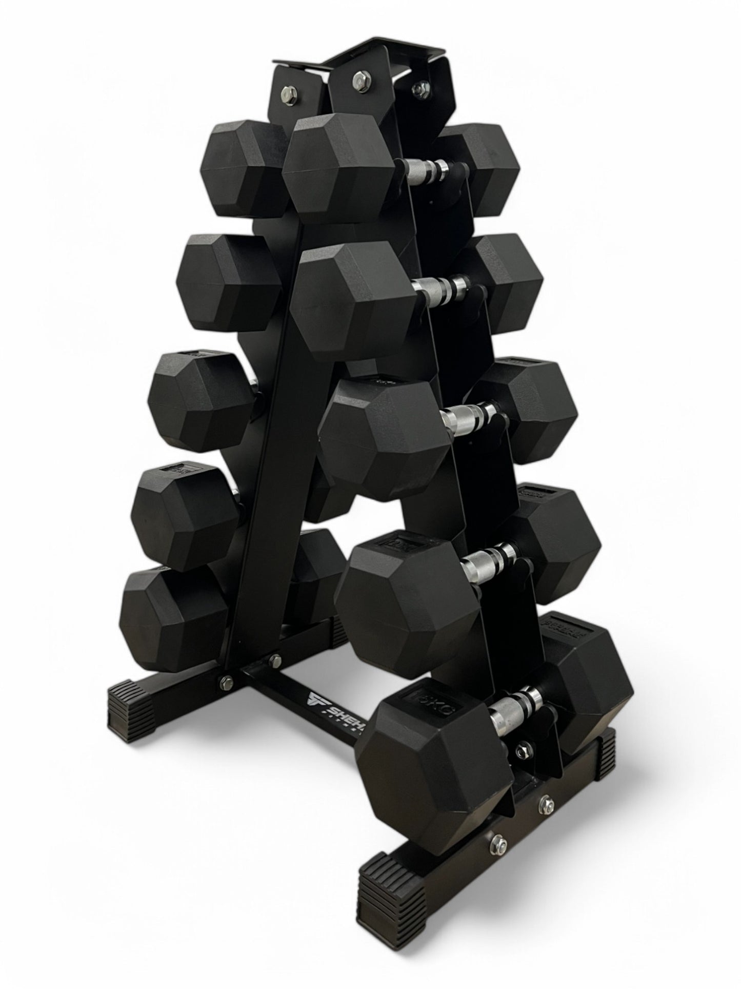 Shehaj Fitness Hex Rubber Dumbbell Pairs