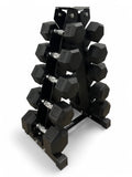 5–15kg Hex Dumbbell Set with Vertical Rack – 5 Pairs Free Weights