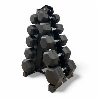 Shehaj Fitness Hex Rubber Dumbbell Pairs