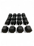 Shehaj Fitness Hex Rubber Dumbbell Pairs