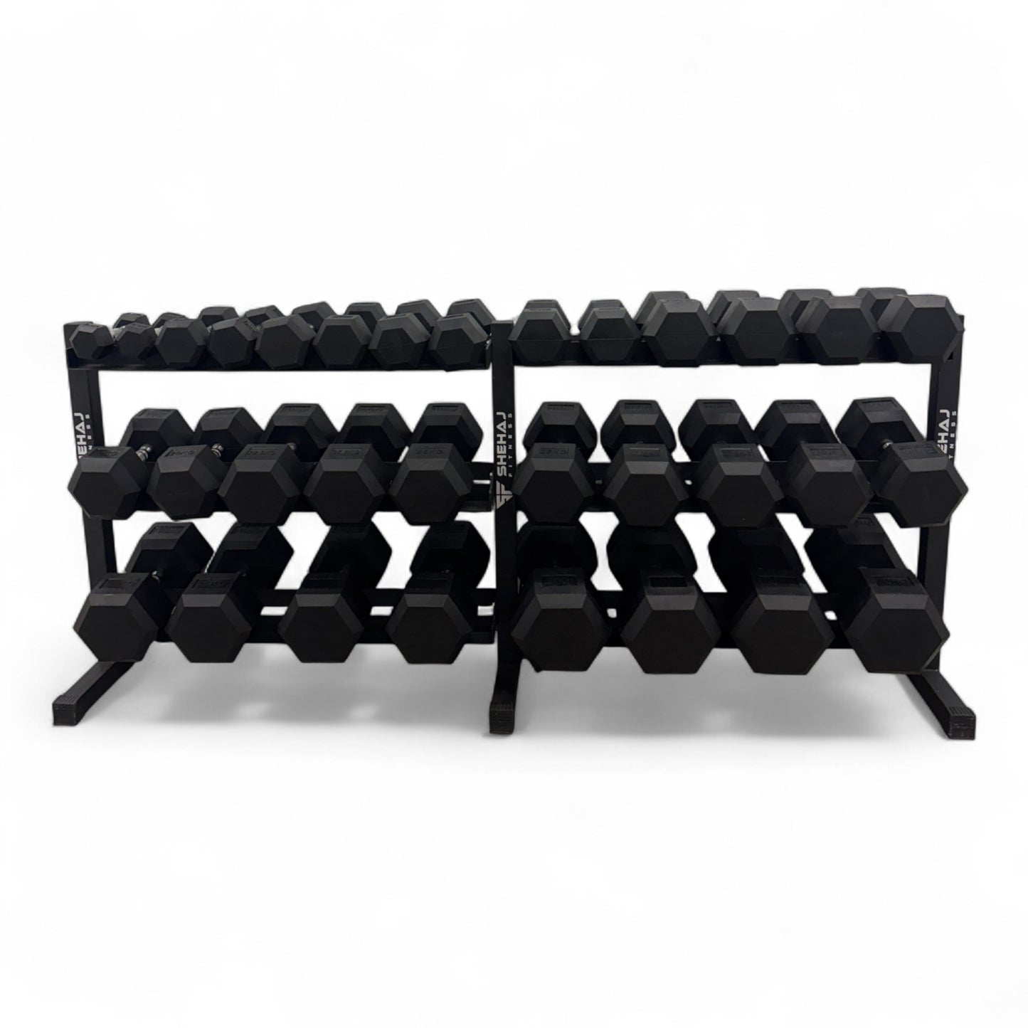 Shehaj Fitness Hex Rubber Dumbbell Pairs