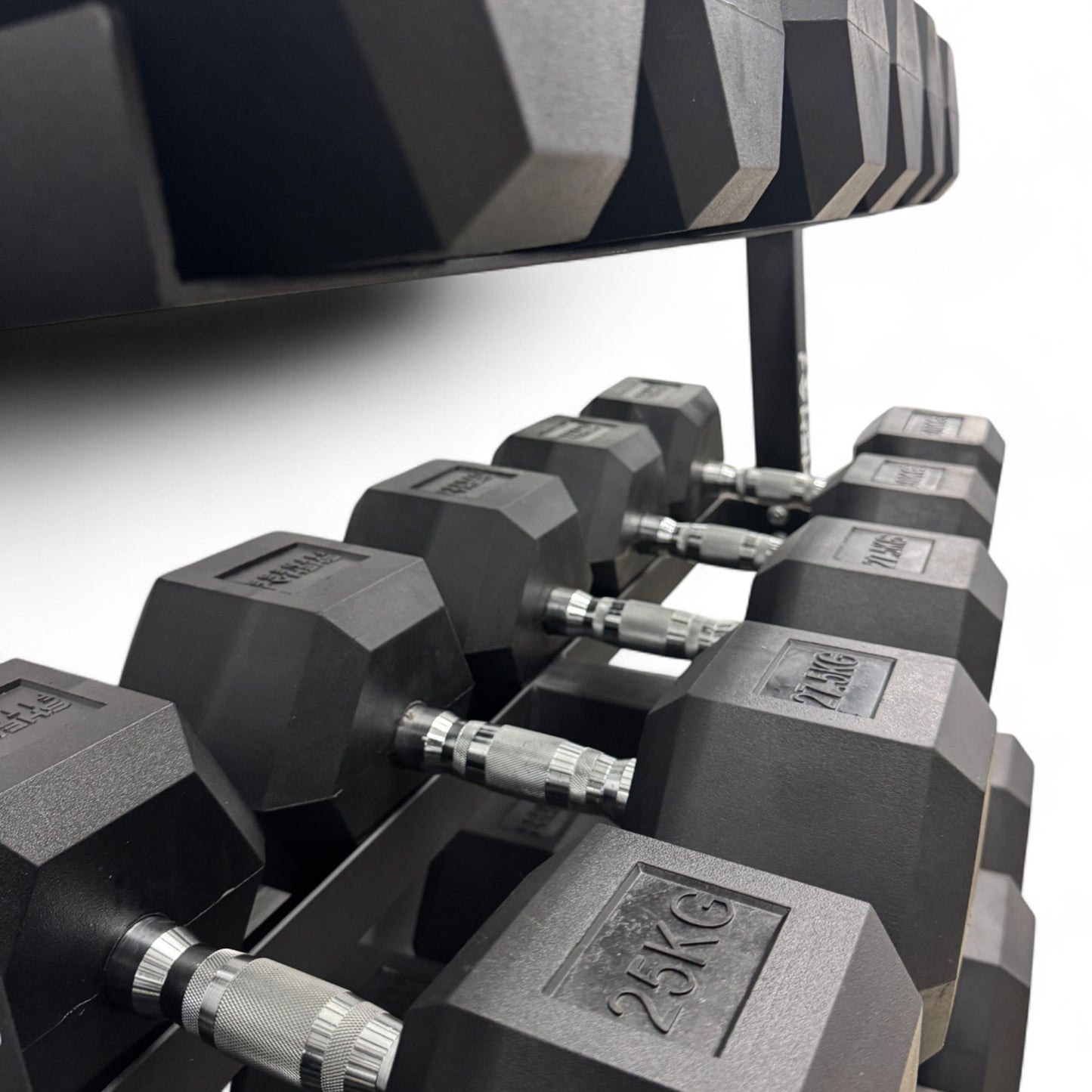 Hex Dumbbell Set 2.5kg–40kg (2.5kg Increments) 16 Pair & 3 Tier Rack Weights Gym