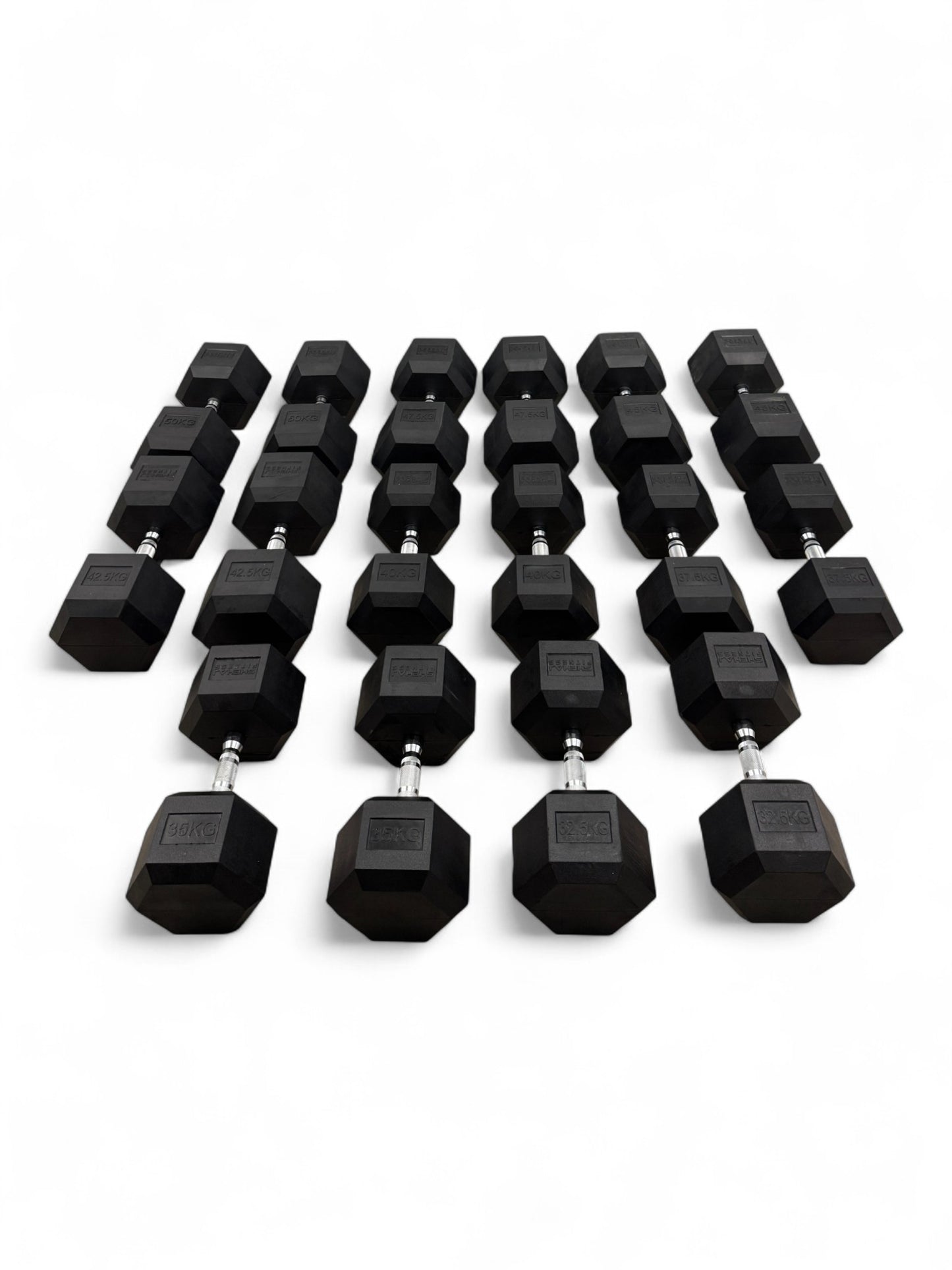 Shehaj Fitness Hex Rubber Dumbbell Pairs