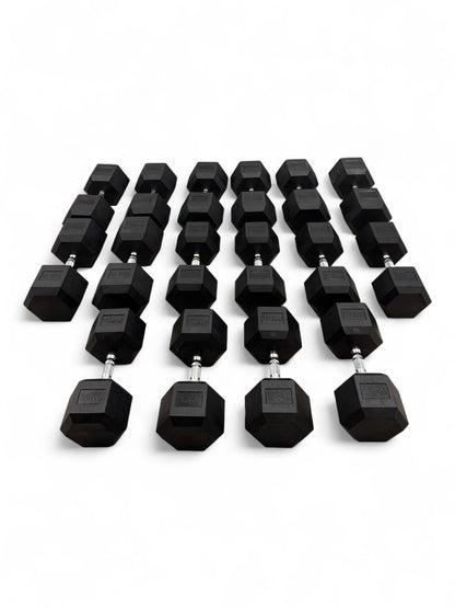 Shehaj Fitness Hex Rubber Dumbbell Pairs