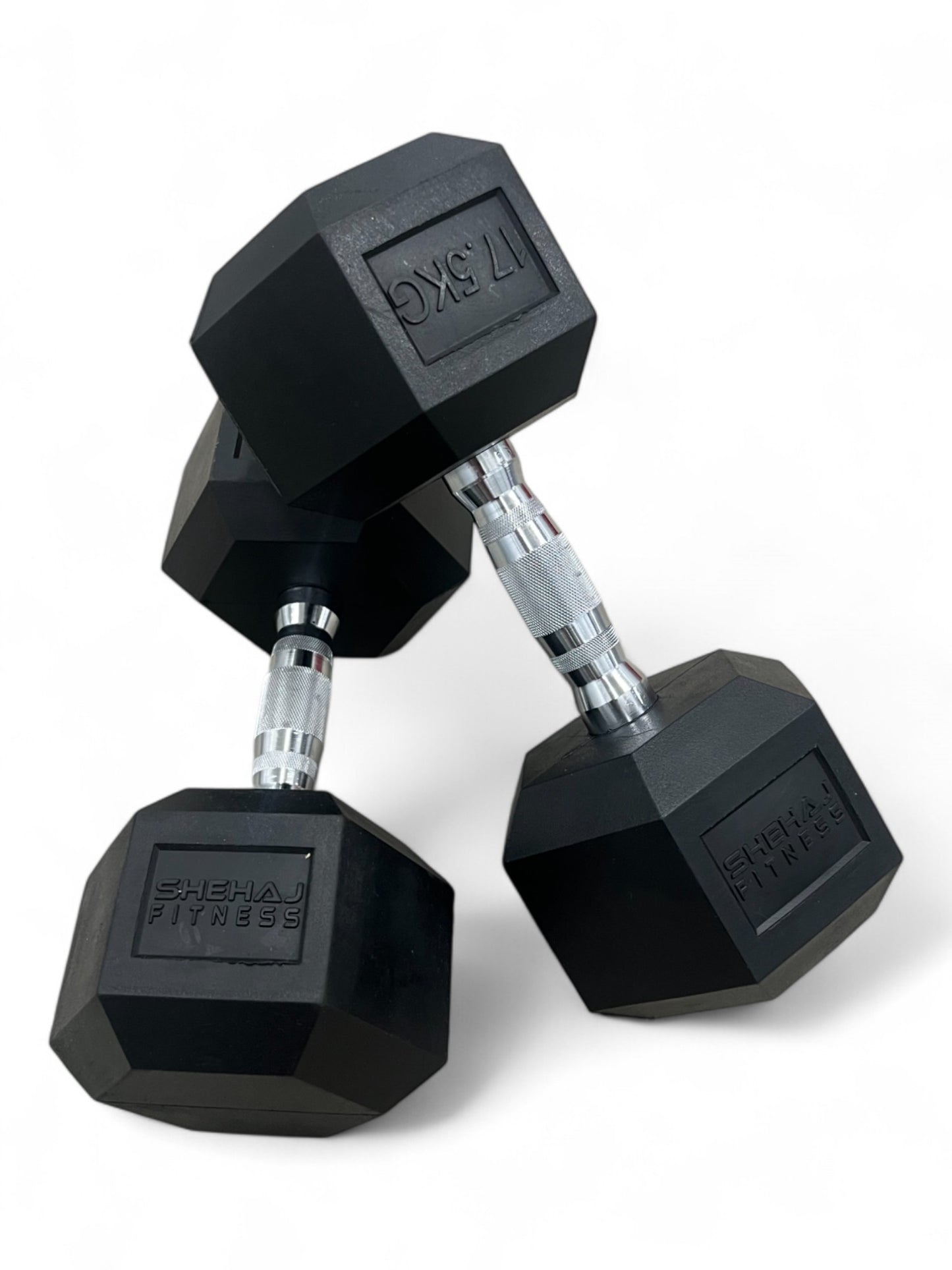 Shehaj Fitness Hex Rubber Dumbbell Pairs