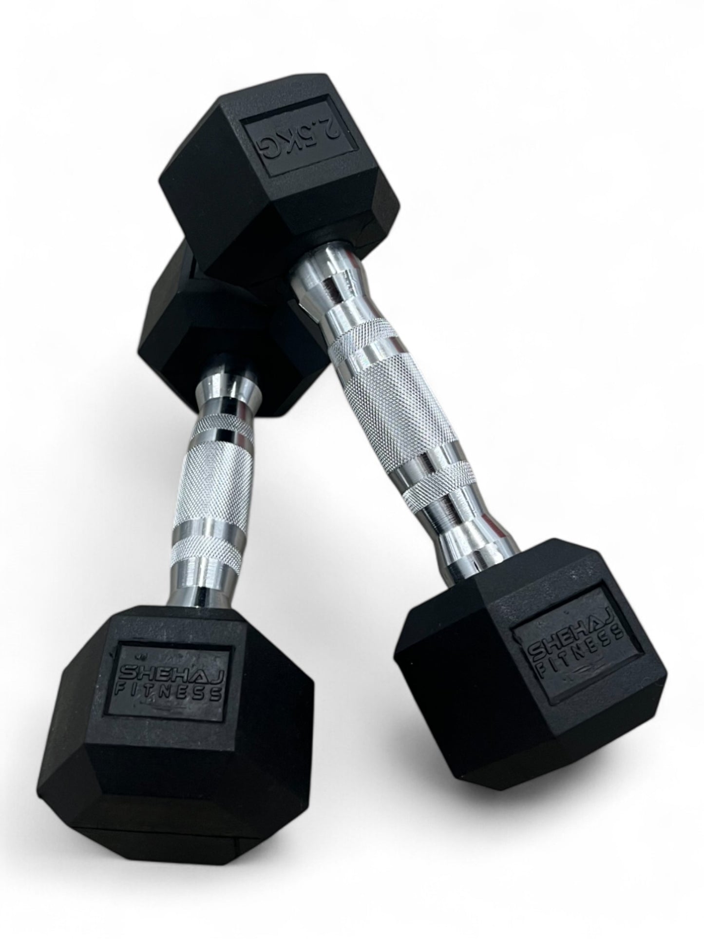 Shehaj Fitness Hex Rubber Dumbbell Pairs
