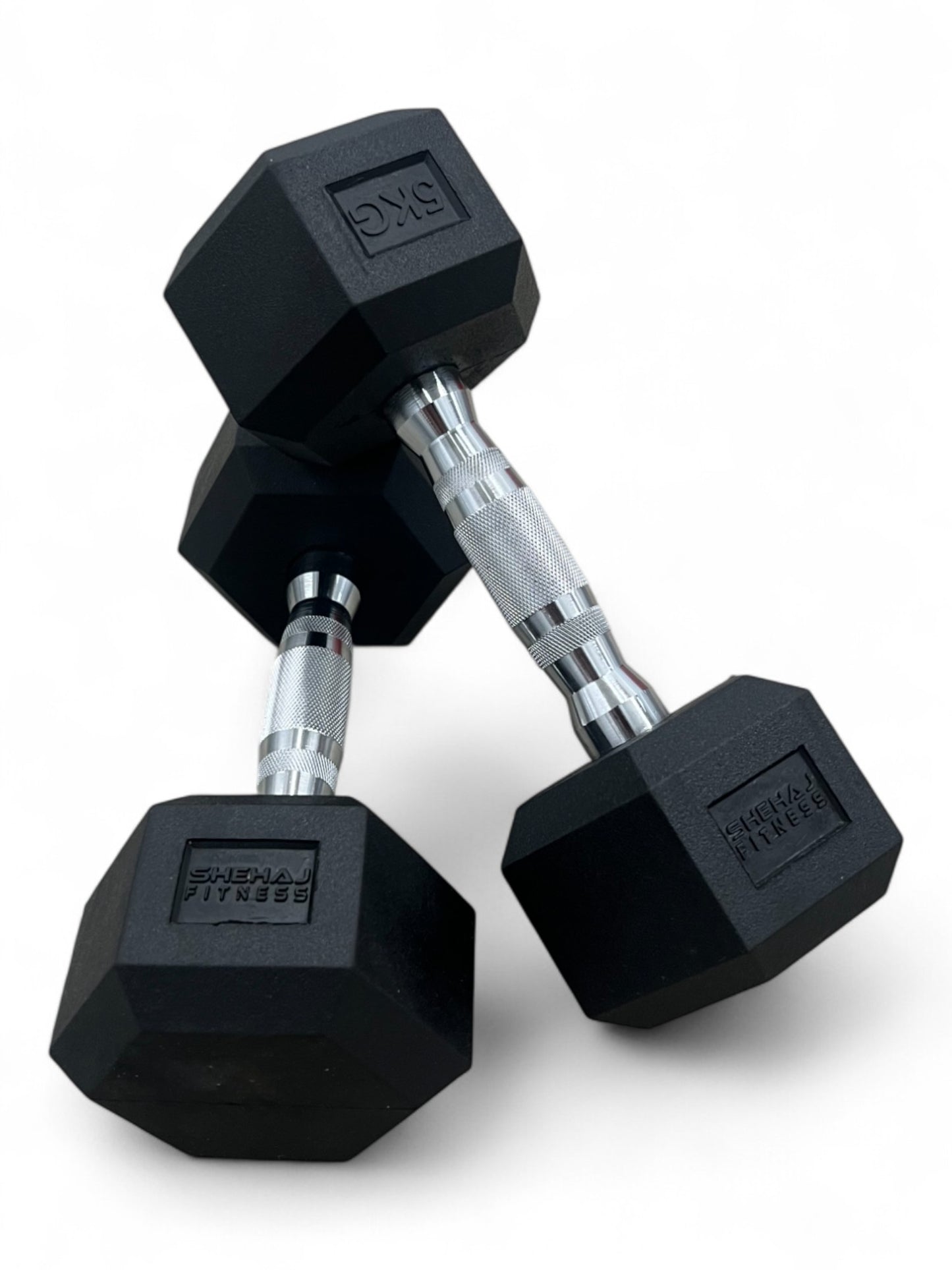 Shehaj Fitness Hex Rubber Dumbbell Pairs