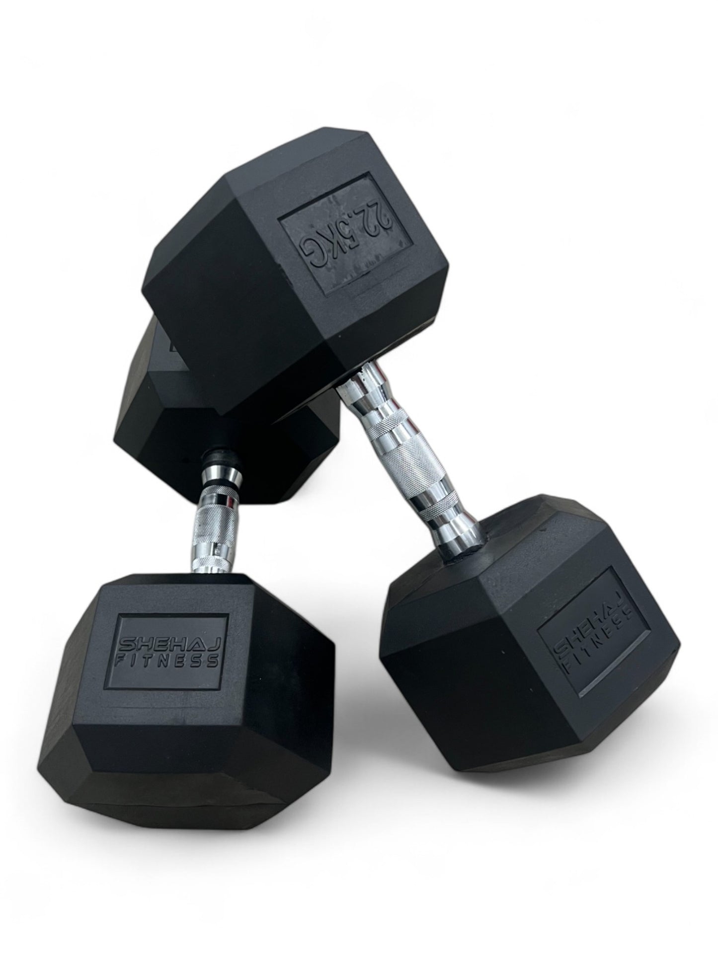 Shehaj Fitness Hex Rubber Dumbbell Pairs