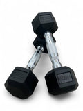Shehaj Fitness Hex Rubber Dumbbell Pairs