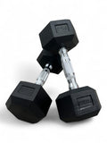 Shehaj Fitness Hex Rubber Dumbbell Pairs
