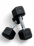 Shehaj Fitness Hex Rubber Dumbbell Pairs