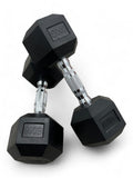Shehaj Fitness Hex Rubber Dumbbell Pairs
