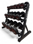 2.5-25kg Round Dumbbell Set With 3 Tier Rack Stand - Free weights- 8 Pairs Set