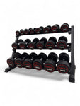 Round Dumbbell 2.5kg-30kg Set & 3 Tier Rack Full Home Gym Weights Training