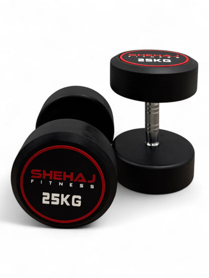 Round Dumbbells Cast Iron Rubber Encased 2.5kg-30kg Home Gym Weights Set Pairs