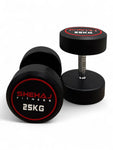 Round Dumbbells Cast Iron Rubber Encased 2.5kg-30kg Home Gym Weights Set Pairs