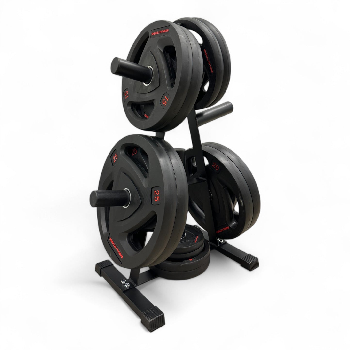 Shehaj Fitness Rubber Tri-Grip Olympic Weight Plates