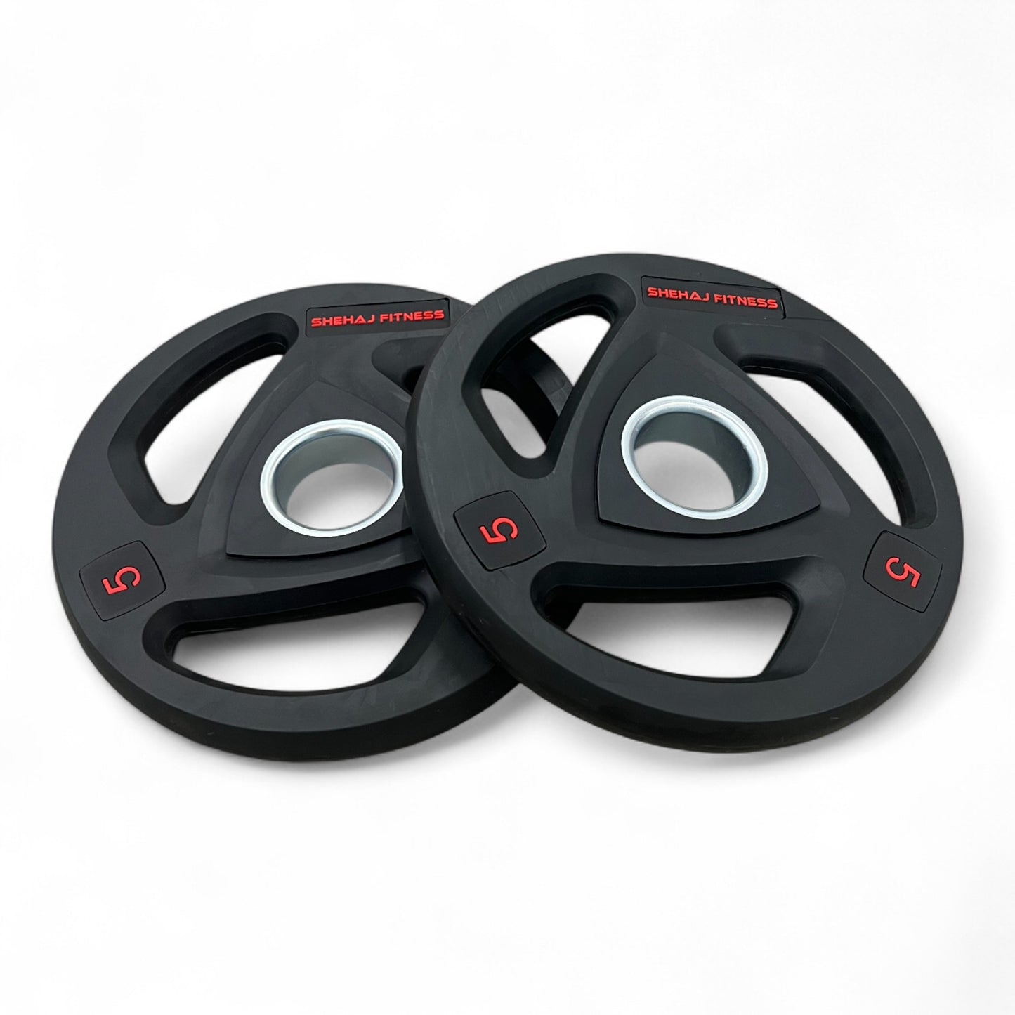 Shehaj Fitness Rubber Tri-Grip Olympic Weight Plates