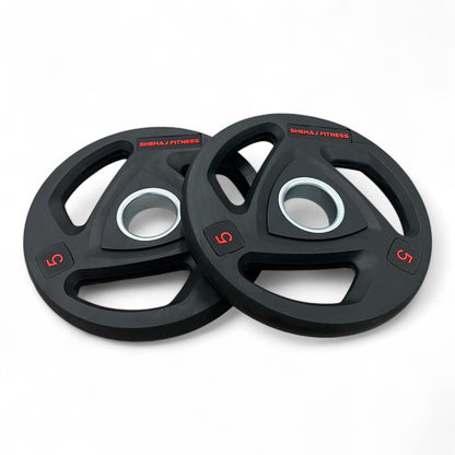 Shehaj Fitness Rubber Tri-Grip Olympic Weight Plates
