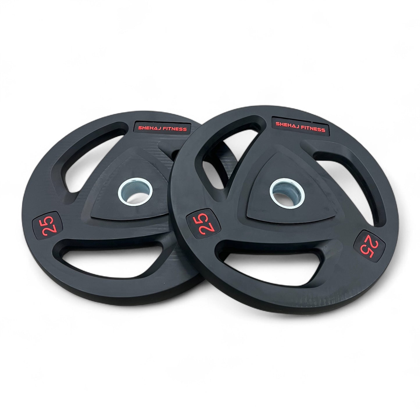 Shehaj Fitness Rubber Tri-Grip Olympic Weight Plates
