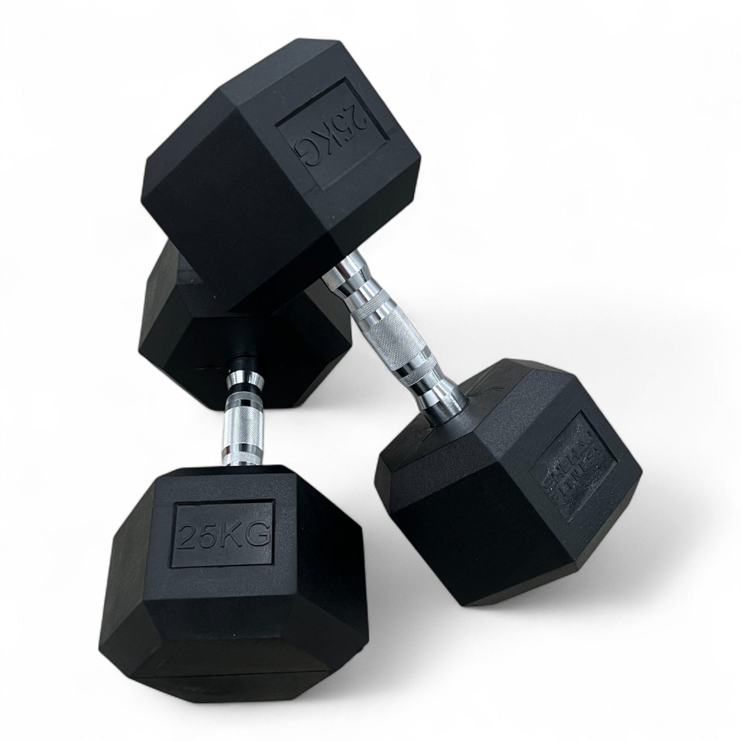 Shehaj Fitness Hex Rubber Dumbbell Pairs