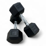 Shehaj Fitness Hex Rubber Dumbbell Pairs