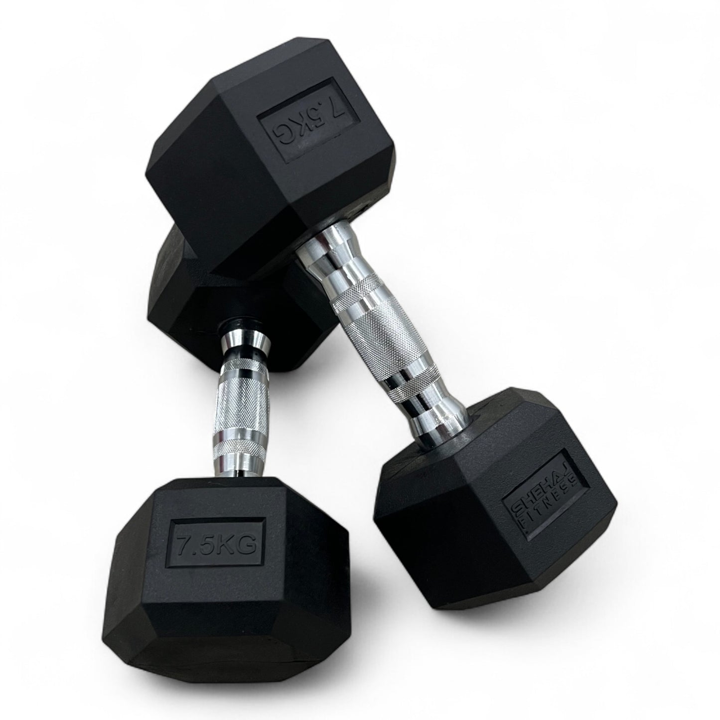 Shehaj Fitness Hex Rubber Dumbbell Pairs
