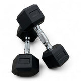 Shehaj Fitness Hex Rubber Dumbbell Pairs