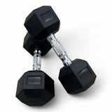 Shehaj Fitness Hex Rubber Dumbbell Pairs