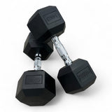 Shehaj Fitness Hex Rubber Dumbbell Pairs