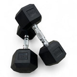 Shehaj Fitness Hex Rubber Dumbbell Pairs