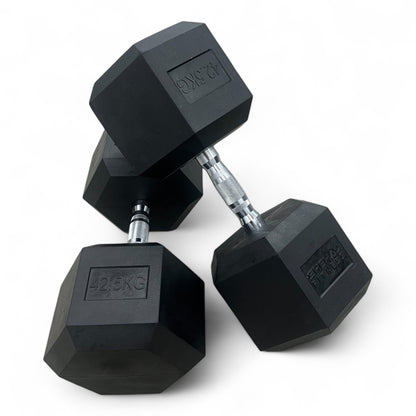 Shehaj Fitness Hex Rubber Dumbbell Pairs