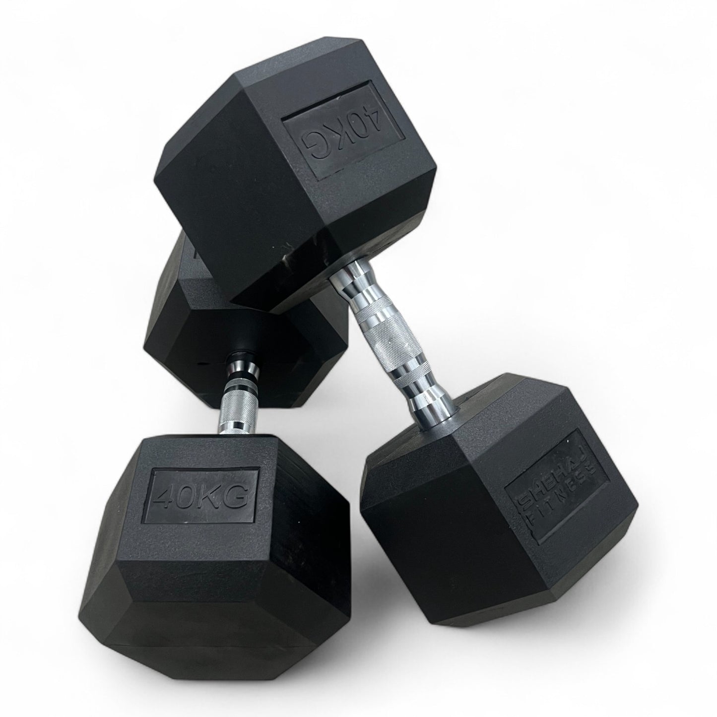 Shehaj Fitness Hex Rubber Dumbbell Pairs