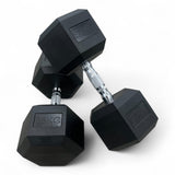 Shehaj Fitness Hex Rubber Dumbbell Pairs