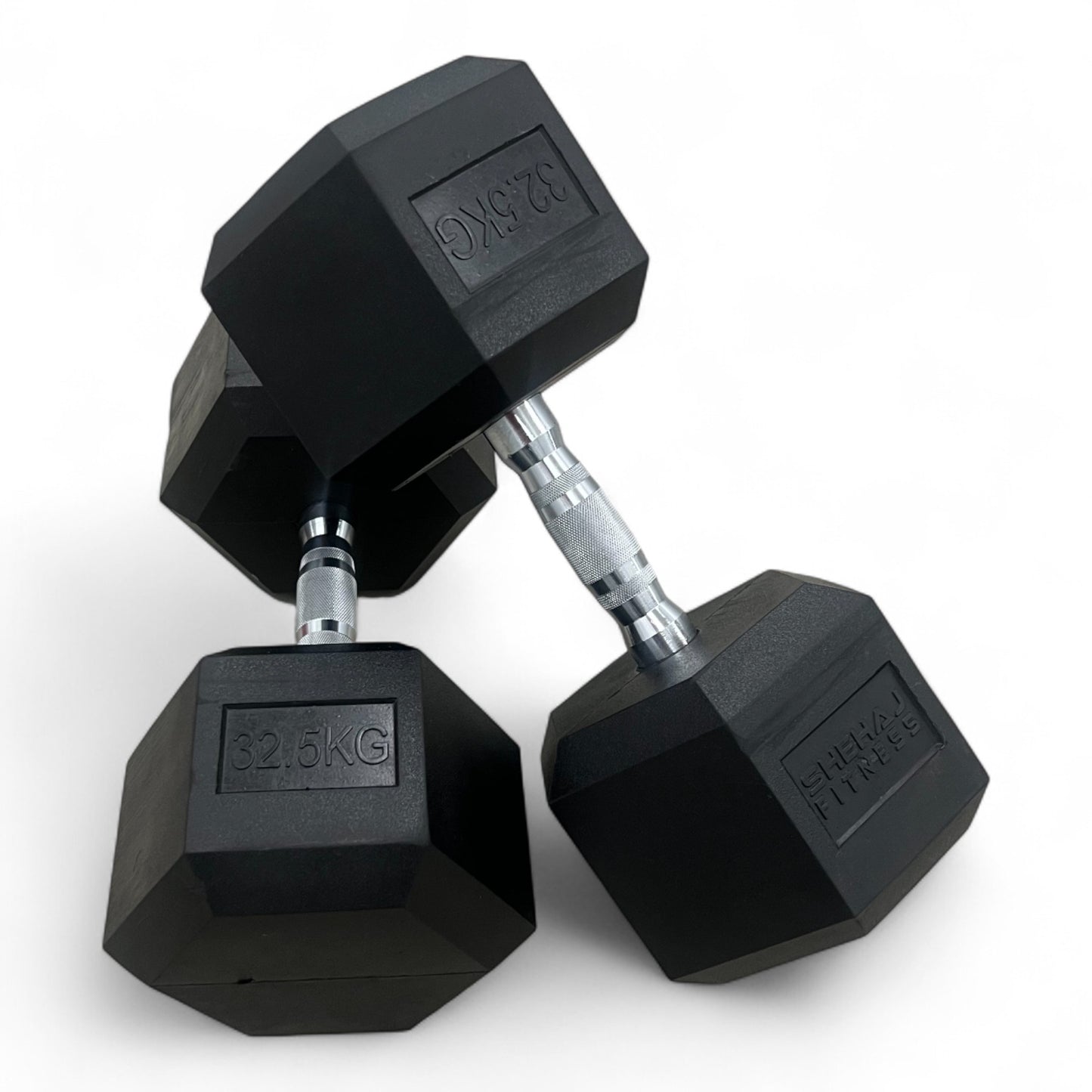 Shehaj Fitness Hex Rubber Dumbbell Pairs