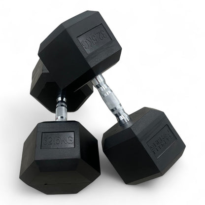 Shehaj Fitness Hex Rubber Dumbbell Pairs