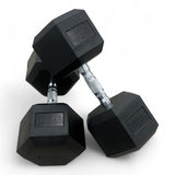 Shehaj Fitness Hex Rubber Dumbbell Pairs