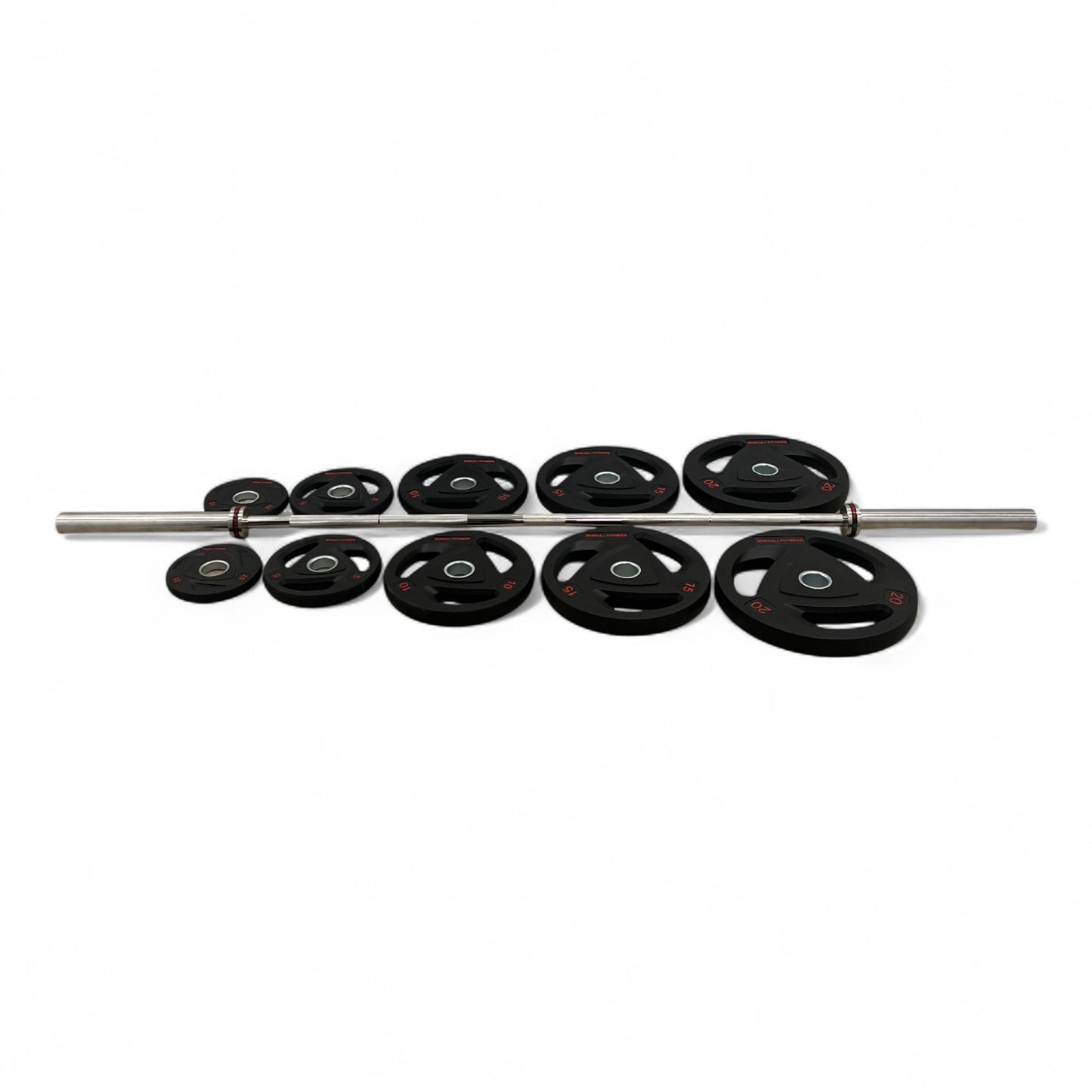 Shehaj Fitness Rubber Tri-Grip Olympic Weight Plates