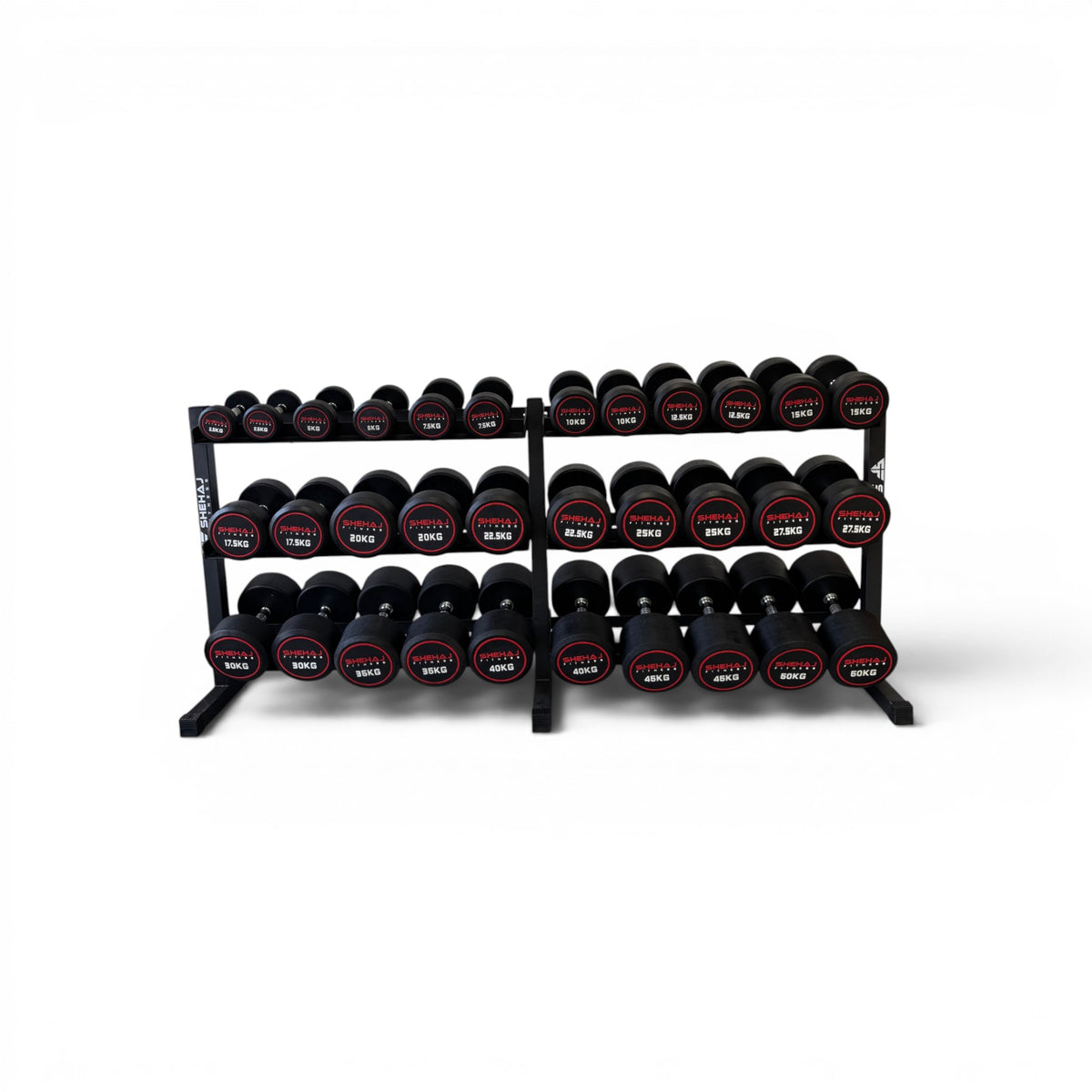 Round Dumbbells Cast Iron Rubber Encased 2.5kg-50kg Home Gym Weights Set Pairs