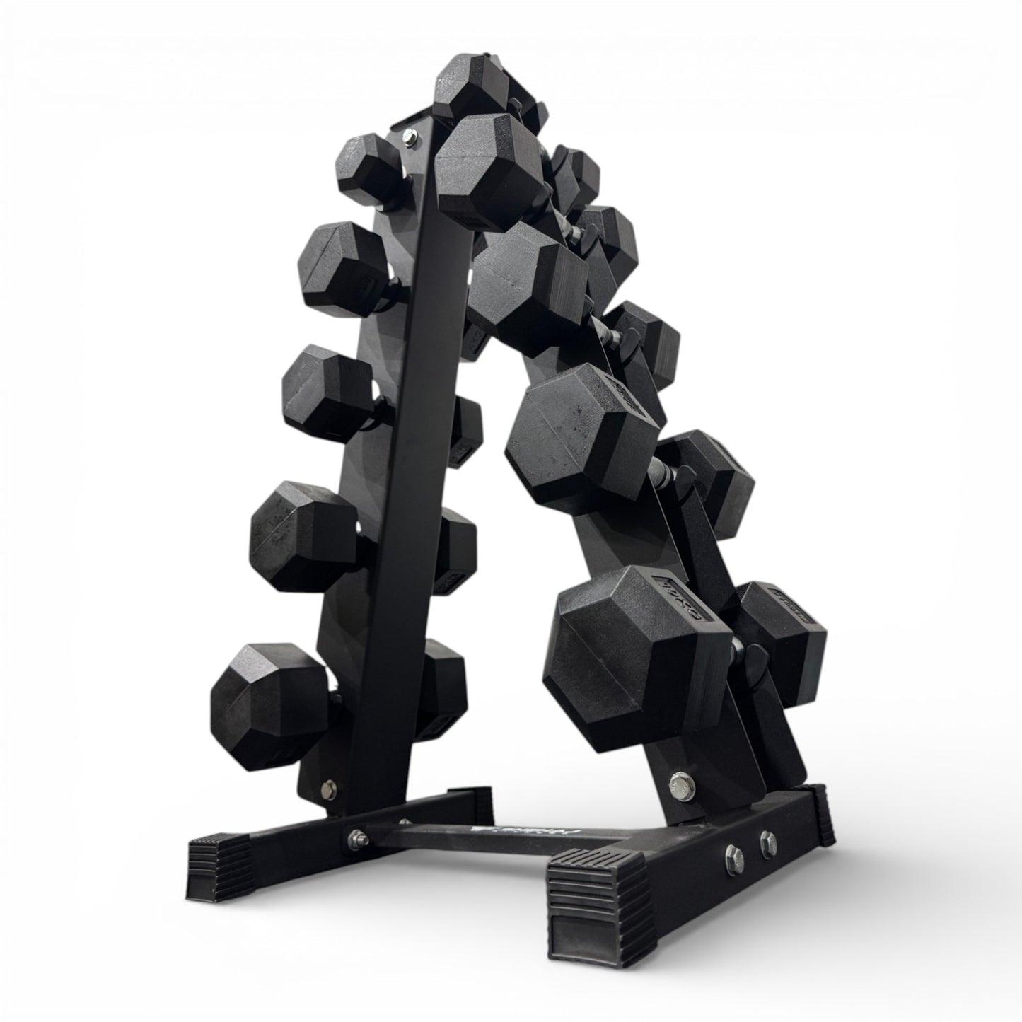 Hex Dumbbell 2-10kg Set With Vertical Rack Stand - Free weights- 5 Pairs Set