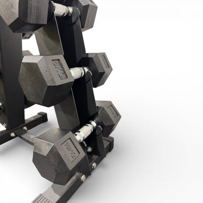 Hex Dumbbell 2-10kg Set With Vertical Rack Stand - Free weights- 5 Pairs Set