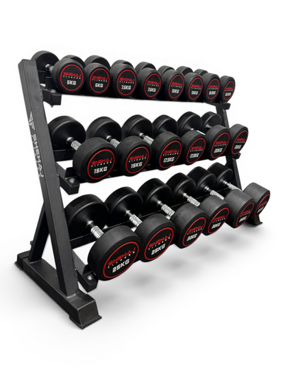 Round Dumbbells Cast Iron Rubber Encased 2.5kg-50kg Home Gym Weights Set Pairs