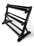 5–30kg Hex Dumbbell Set with 3-Tier Rack – 11 Pairs in 2.5kg