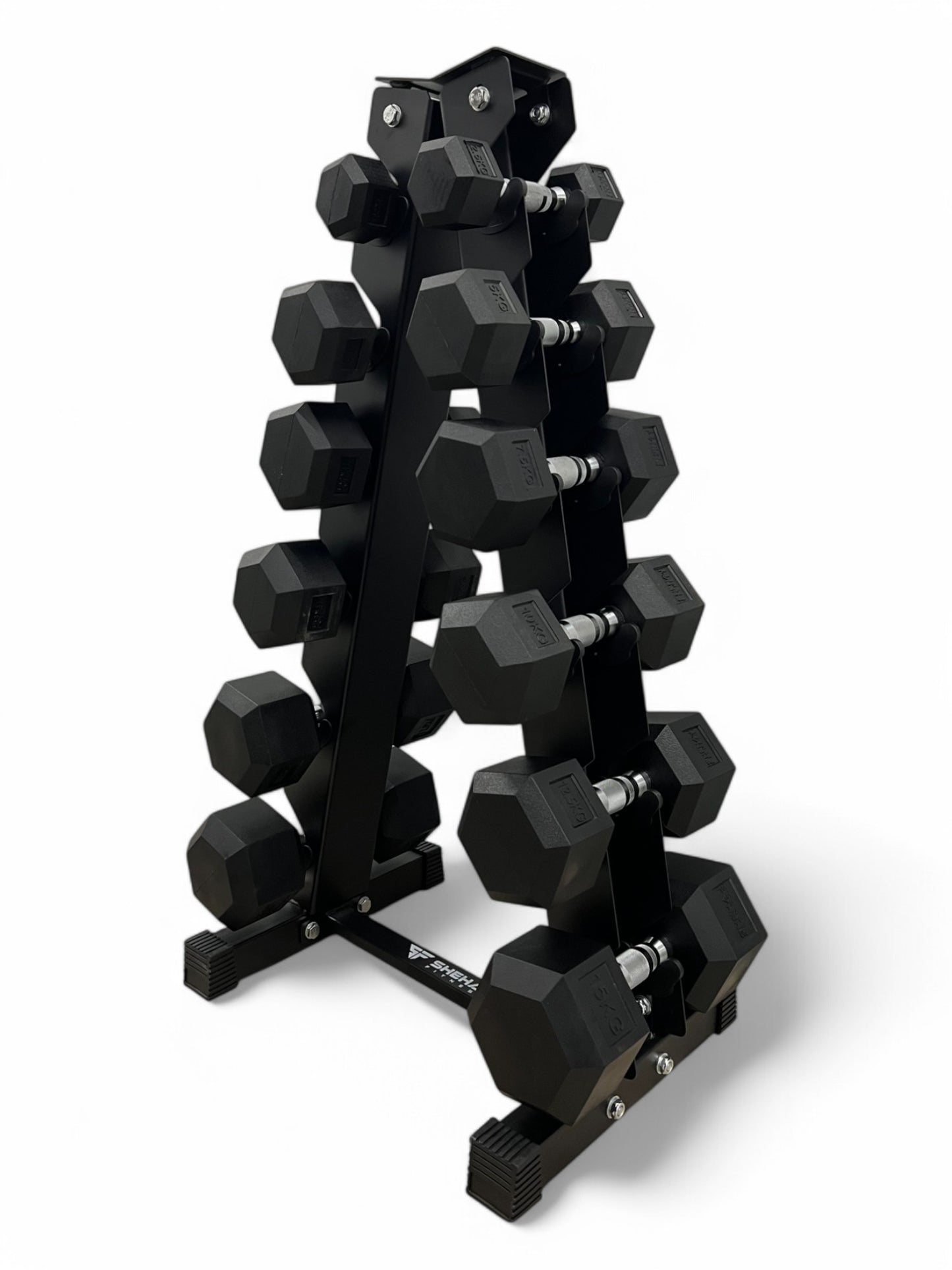 Shehaj Fitness Hex Rubber Dumbbell Pairs