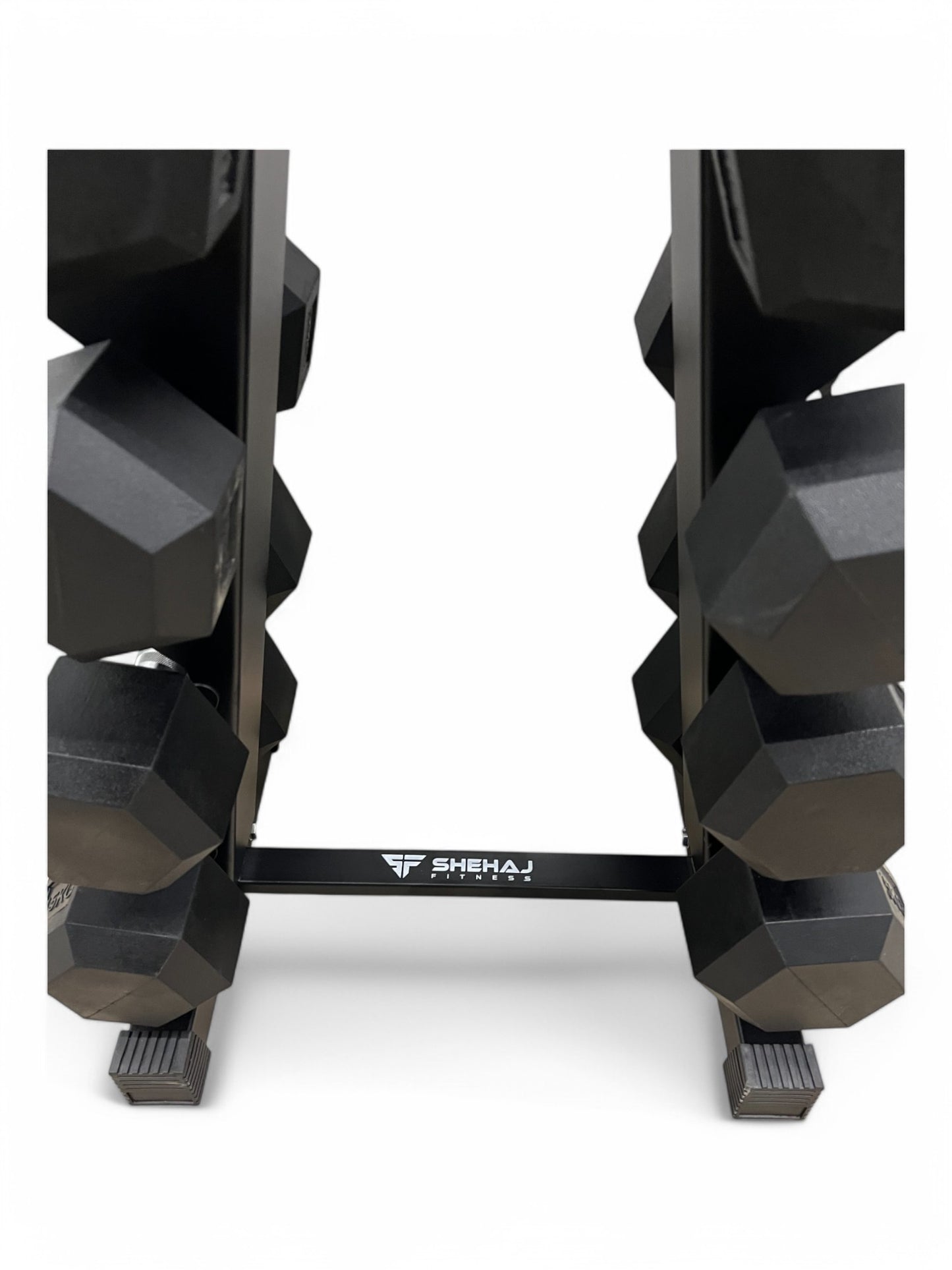 2.5–15kg Hex Dumbbell Set with Rack – 6 Pairs Weights