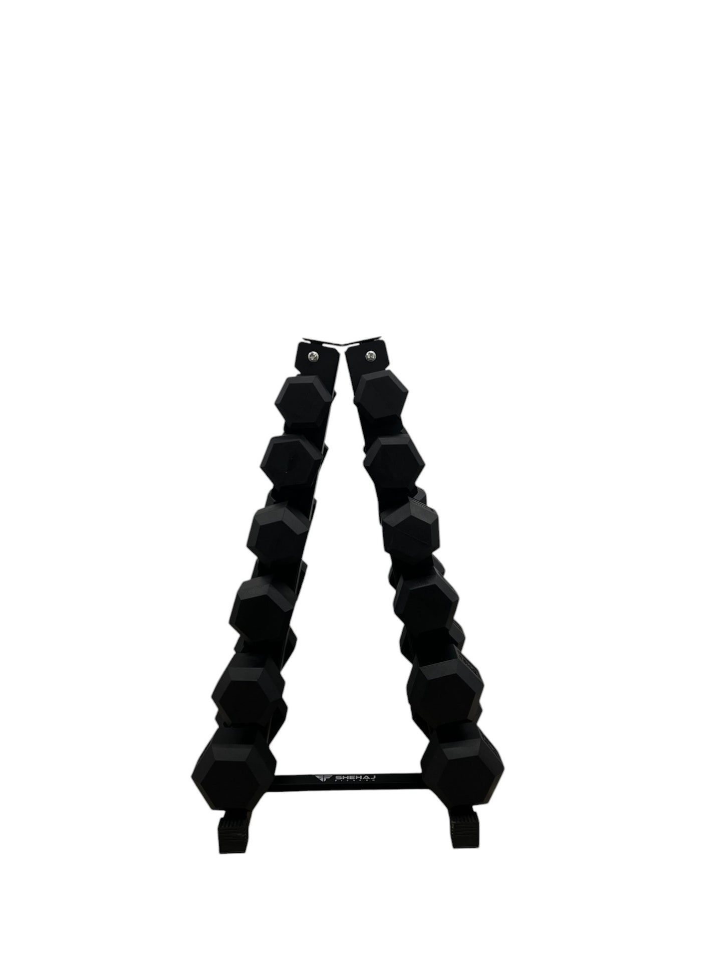 5–20kg Hex Dumbbell Set with Vertical Rack – 6 Pairs