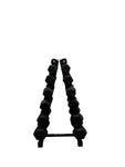 5–20kg Hex Dumbbell Set with Vertical Rack – 6 Pairs