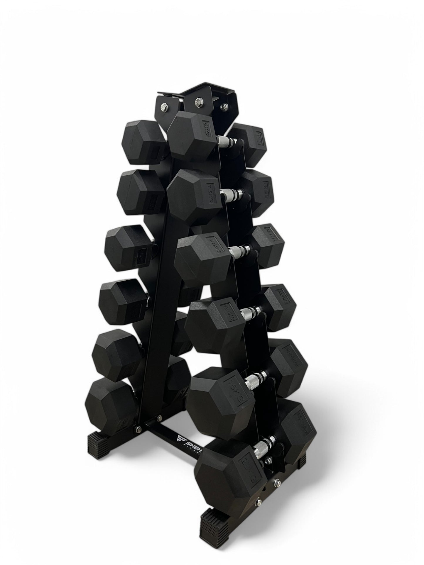 Shehaj Fitness Hex Rubber Dumbbell Pairs